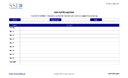 Daily Log Sheet